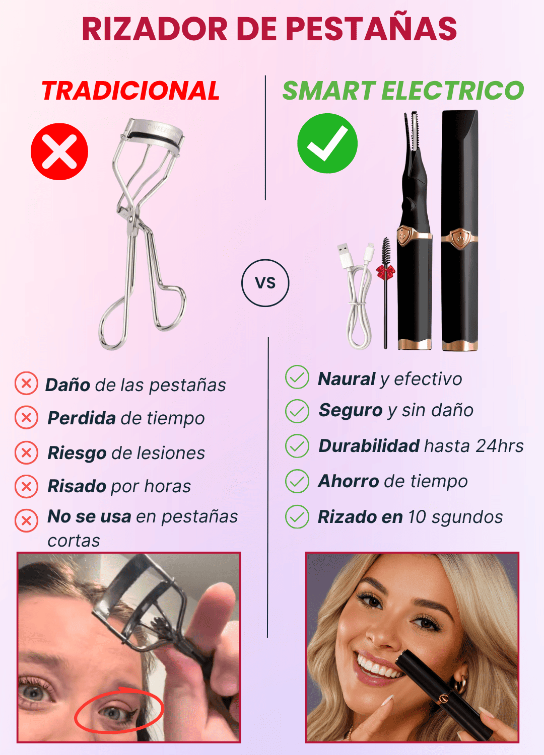 Rizador de Pestañas Electrico